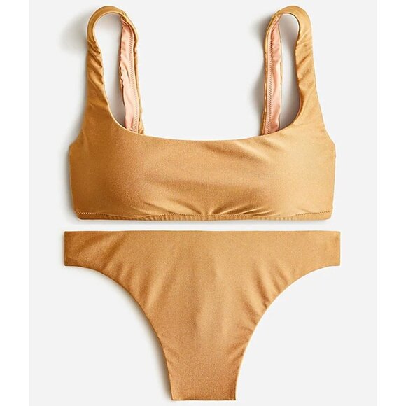 NWT J.Crew Two Piece Bikini Set Liquid Bronze XXL - Picture 7 of 10
